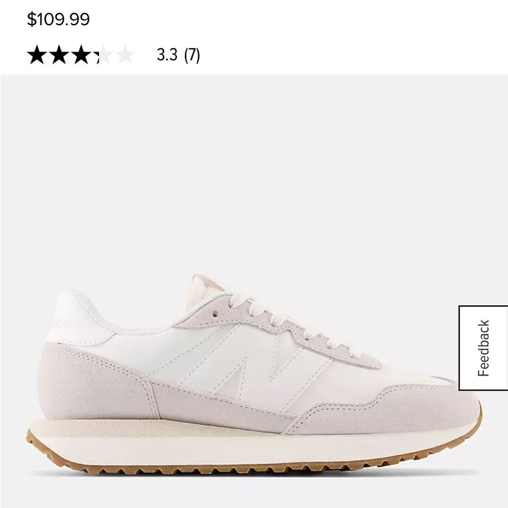 New Balance Women's White and Grey Sneakers